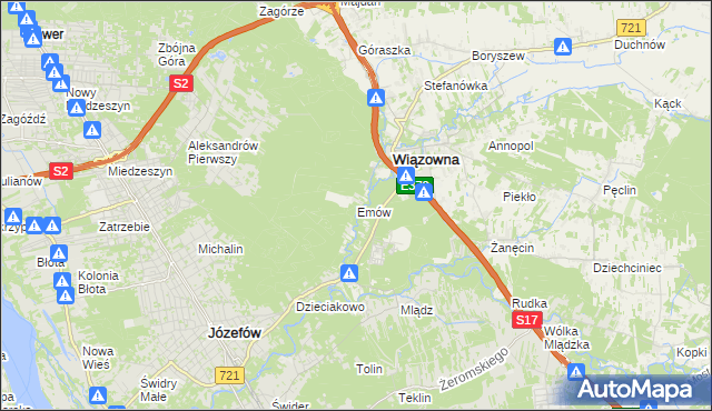 mapa Emów, Emów na mapie Targeo