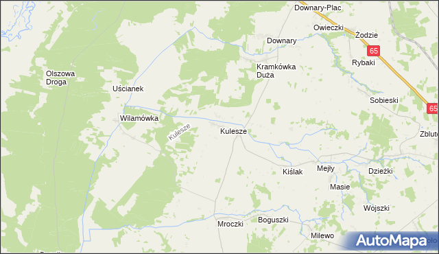 mapa Kulesze gmina Mońki, Kulesze gmina Mońki na mapie Targeo