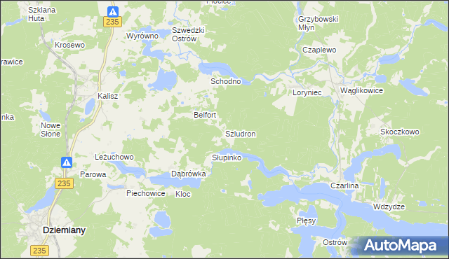 mapa Szludron, Szludron na mapie Targeo