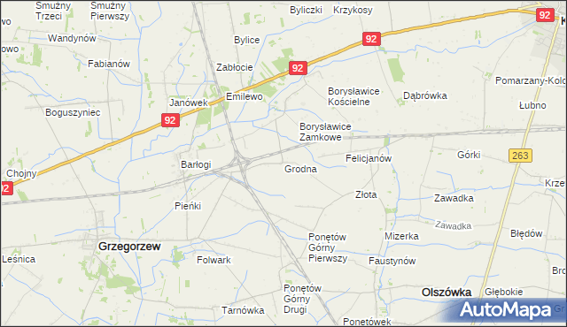 mapa Grodna, Grodna na mapie Targeo