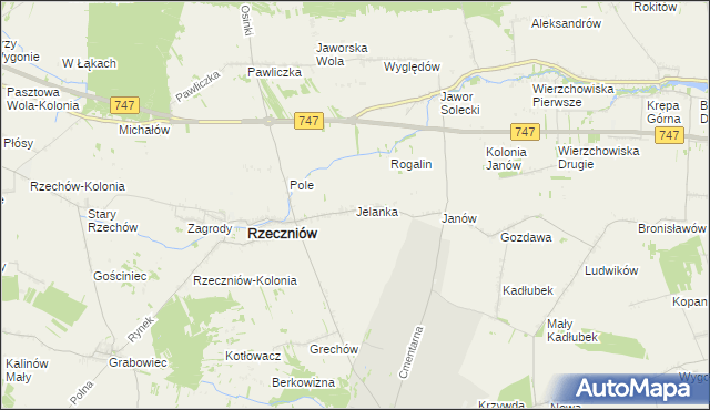 mapa Jelanka, Jelanka na mapie Targeo