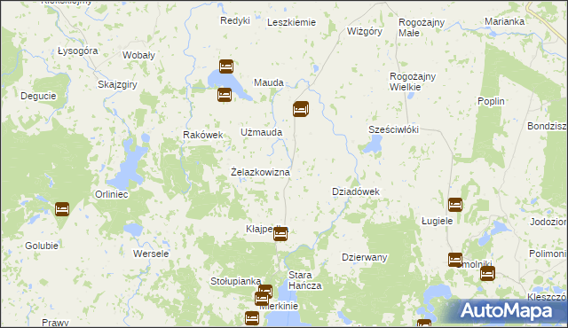 mapa Antosin gmina Wiżajny, Antosin gmina Wiżajny na mapie Targeo