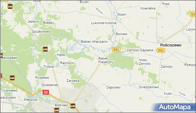 mapa Babiec Piaseczny, Babiec Piaseczny na mapie Targeo