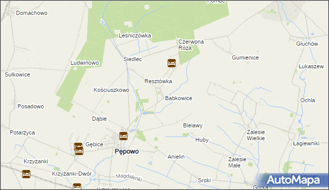mapa Babkowice, Babkowice na mapie Targeo