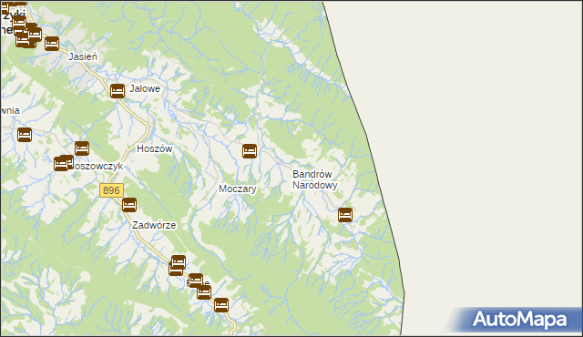 mapa Bandrów Narodowy, Bandrów Narodowy na mapie Targeo