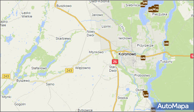 mapa Bieskowo, Bieskowo na mapie Targeo