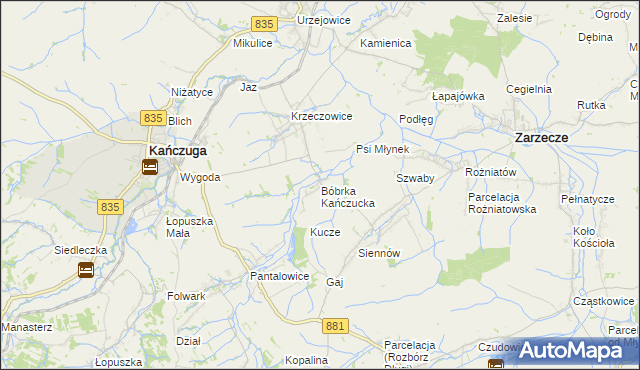 mapa Bóbrka Kańczucka, Bóbrka Kańczucka na mapie Targeo