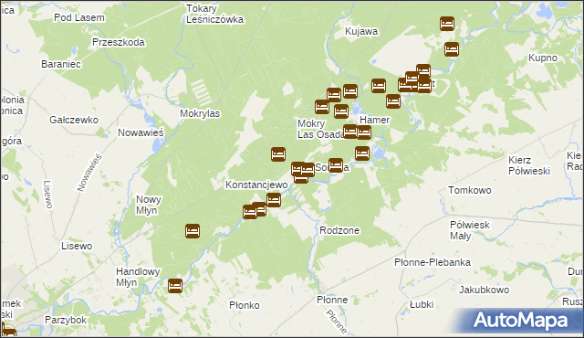 mapa Bobrowisko gmina Golub-Dobrzyń, Bobrowisko gmina Golub-Dobrzyń na mapie Targeo