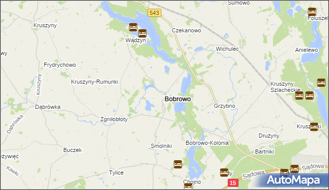 mapa Bobrowo powiat brodnicki, Bobrowo powiat brodnicki na mapie Targeo