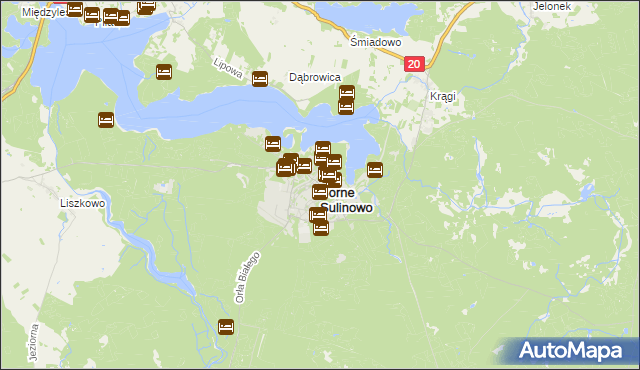 mapa Borne Sulinowo, Borne Sulinowo na mapie Targeo