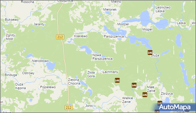 mapa Boryń gmina Konarzyny, Boryń gmina Konarzyny na mapie Targeo