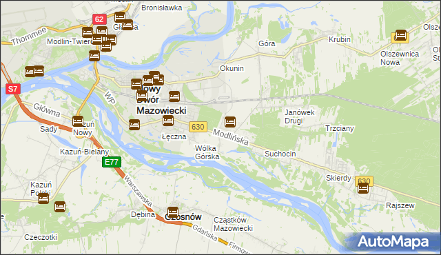 mapa Boża Wola gmina Jabłonna, Boża Wola gmina Jabłonna na mapie Targeo