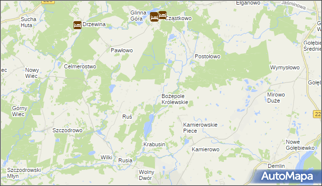 mapa Bożepole Królewskie, Bożepole Królewskie na mapie Targeo