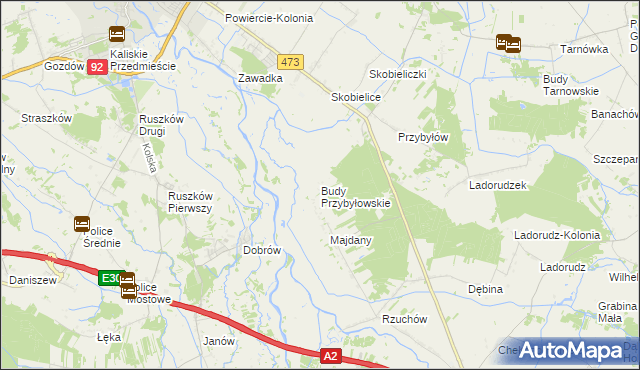 mapa Budy Przybyłowskie, Budy Przybyłowskie na mapie Targeo