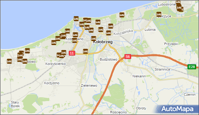mapa Budzistowo, Budzistowo na mapie Targeo