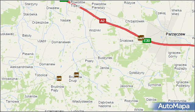 mapa Budzynek, Budzynek na mapie Targeo