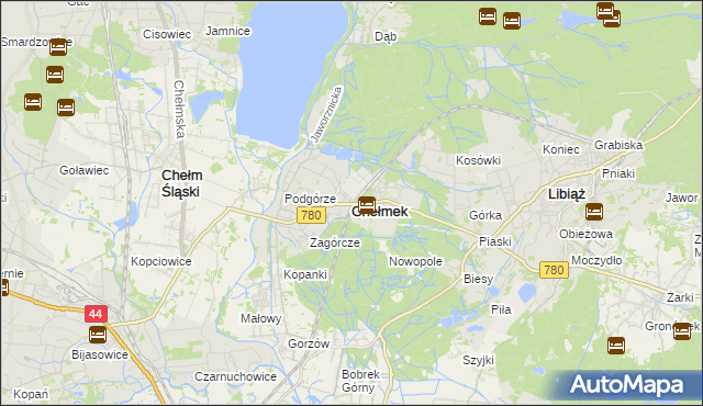 mapa Chełmek powiat oświęcimski, Chełmek powiat oświęcimski na mapie Targeo