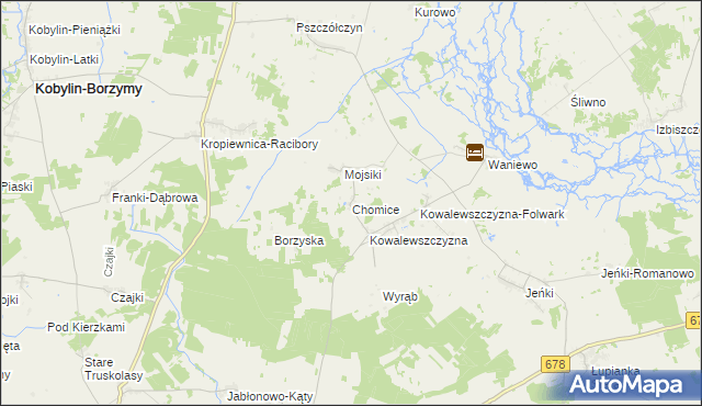 mapa Chomice gmina Sokoły, Chomice gmina Sokoły na mapie Targeo