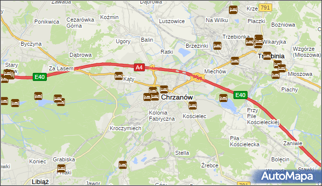 mapa Chrzanów, Chrzanów na mapie Targeo