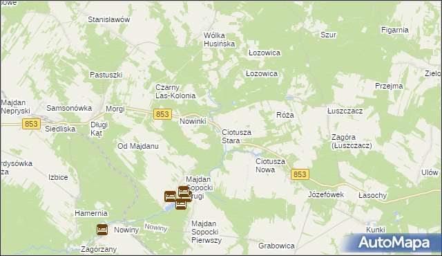 mapa Ciotusza Stara, Ciotusza Stara na mapie Targeo