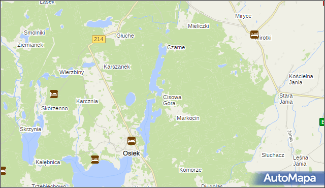 mapa Cisowa Góra, Cisowa Góra na mapie Targeo