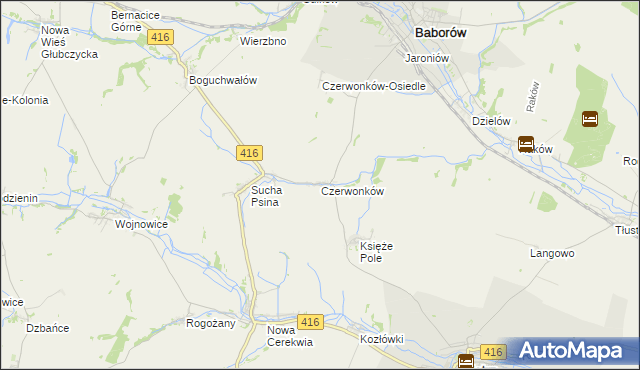 mapa Czerwonków, Czerwonków na mapie Targeo