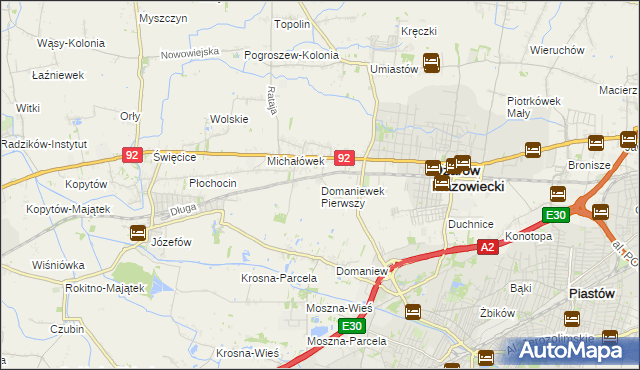 mapa Domaniewek Pierwszy, Domaniewek Pierwszy na mapie Targeo