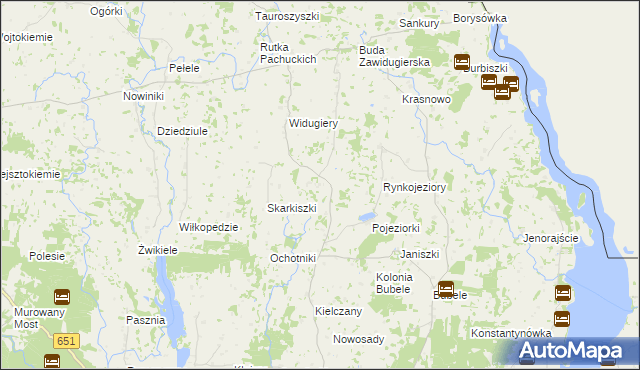 mapa Dowiaciszki, Dowiaciszki na mapie Targeo