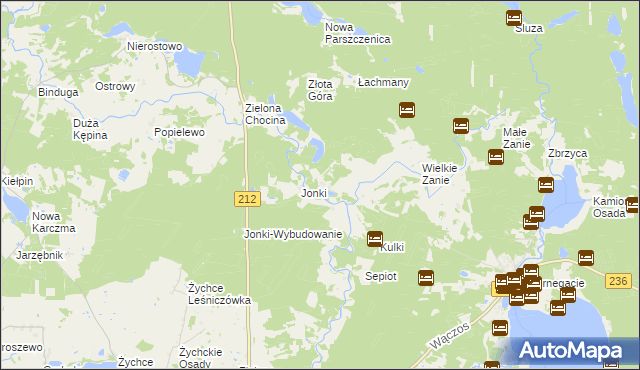 mapa Dzięgiel, Dzięgiel na mapie Targeo