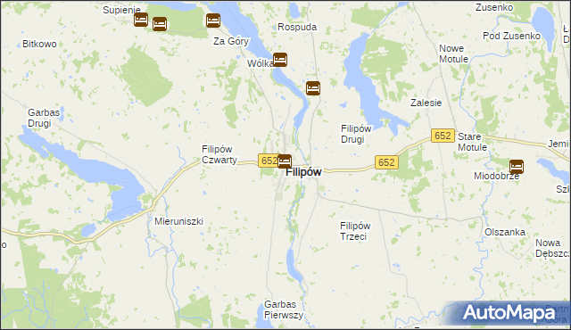 mapa Filipów powiat suwalski, Filipów powiat suwalski na mapie Targeo