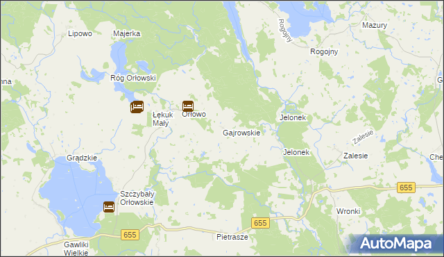 mapa Gajrowskie, Gajrowskie na mapie Targeo