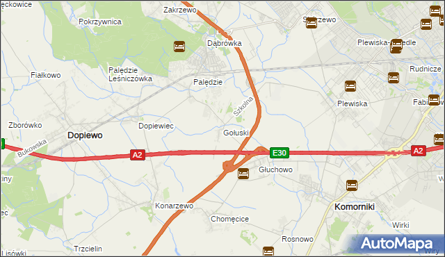 mapa Gołuski, Gołuski na mapie Targeo