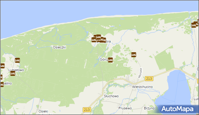 mapa Górczyn gmina Krokowa, Górczyn gmina Krokowa na mapie Targeo