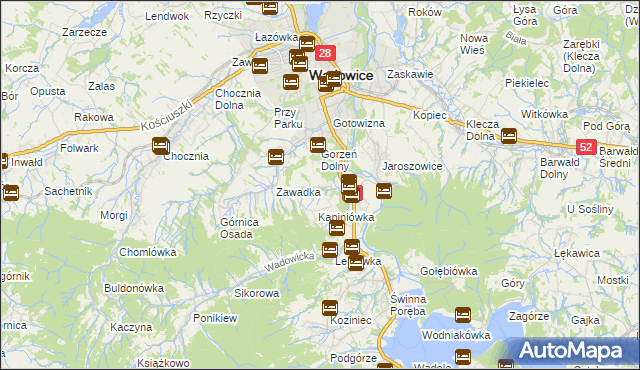 mapa Gorzeń Górny, Gorzeń Górny na mapie Targeo