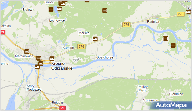 mapa Gostchorze, Gostchorze na mapie Targeo