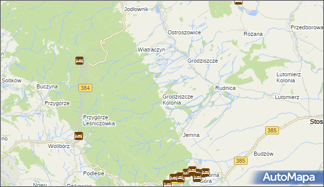 mapa Grodziszcze Kolonia, Grodziszcze Kolonia na mapie Targeo