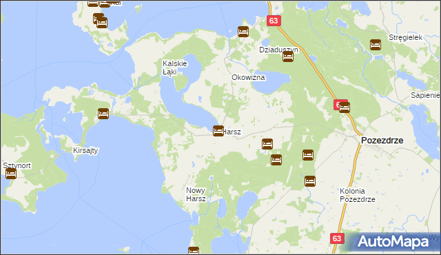 mapa Harsz, Harsz na mapie Targeo