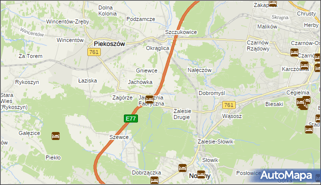 mapa Janów gmina Piekoszów, Janów gmina Piekoszów na mapie Targeo