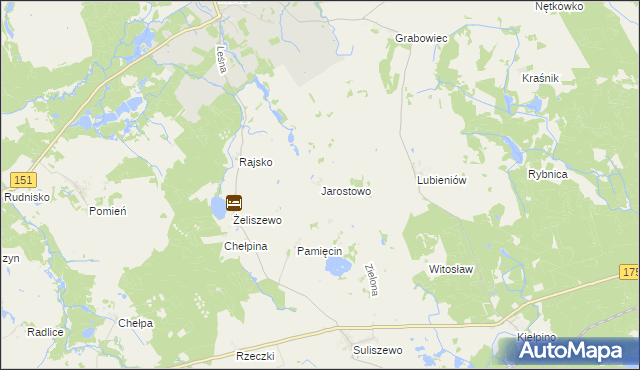 mapa Jarostowo, Jarostowo na mapie Targeo