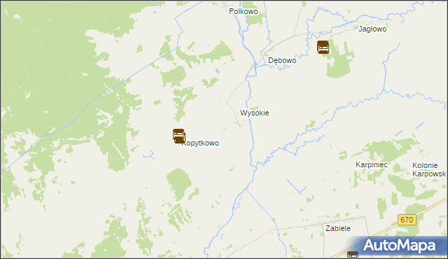 mapa Jasionowo Dębowskie, Jasionowo Dębowskie na mapie Targeo