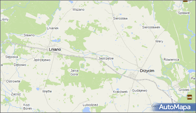 mapa Jastrzębie gmina Drzycim, Jastrzębie gmina Drzycim na mapie Targeo