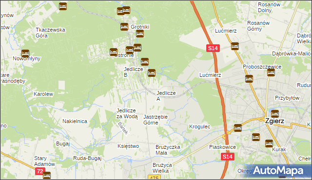 mapa Jedlicze A, Jedlicze A na mapie Targeo