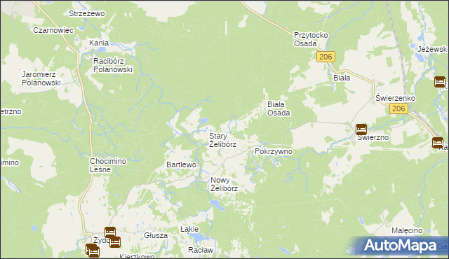 mapa Jeżewo gmina Polanów, Jeżewo gmina Polanów na mapie Targeo
