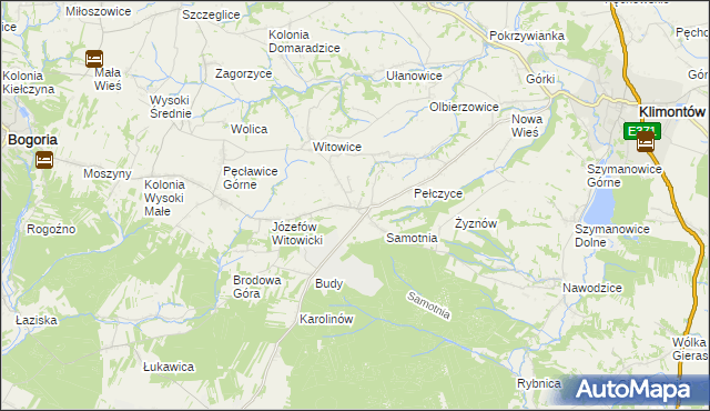 mapa Jurkowice gmina Bogoria, Jurkowice gmina Bogoria na mapie Targeo