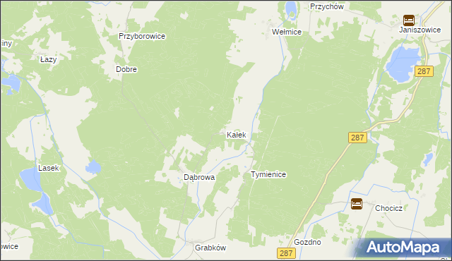 mapa Kałek gmina Lubsko, Kałek gmina Lubsko na mapie Targeo