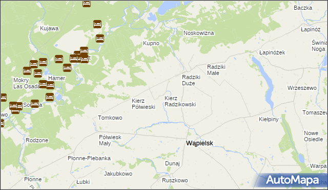 mapa Kierz Radzikowski, Kierz Radzikowski na mapie Targeo