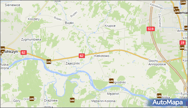 mapa Klekotowo gmina Siemiatycze, Klekotowo gmina Siemiatycze na mapie Targeo