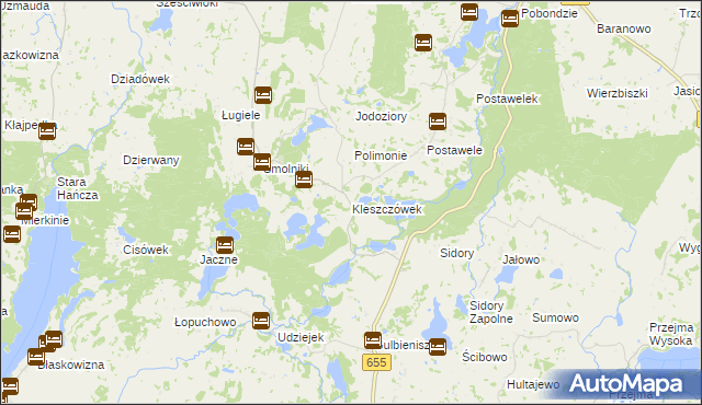 mapa Kleszczówek, Kleszczówek na mapie Targeo