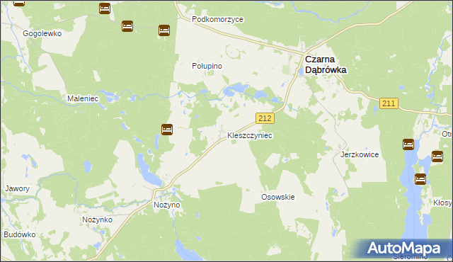 mapa Kleszczyniec, Kleszczyniec na mapie Targeo