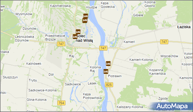 mapa Kolonia Nadwiślańska, Kolonia Nadwiślańska na mapie Targeo